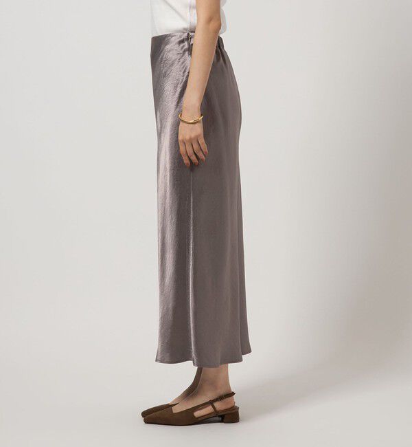 UNITED ARROWS green label relaxing「サテン ナロー スカート」|フレア|