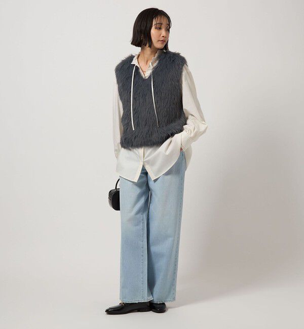 UNITED ARROWS green label relaxing「［size SHORTあり］フリルネック ブラウス」|シャツ・ブラウス|