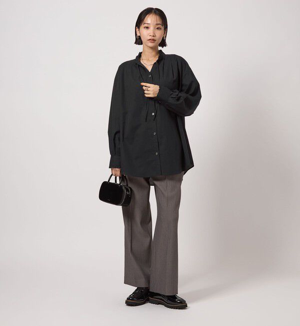 UNITED ARROWS green label relaxing「［size SHORTあり］フリルネック ブラウス」|シャツ・ブラウス|