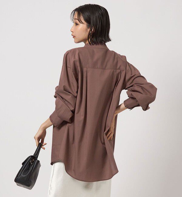 UNITED ARROWS green label relaxing「［size SHORTあり］フリルネック ブラウス」|シャツ・ブラウス|