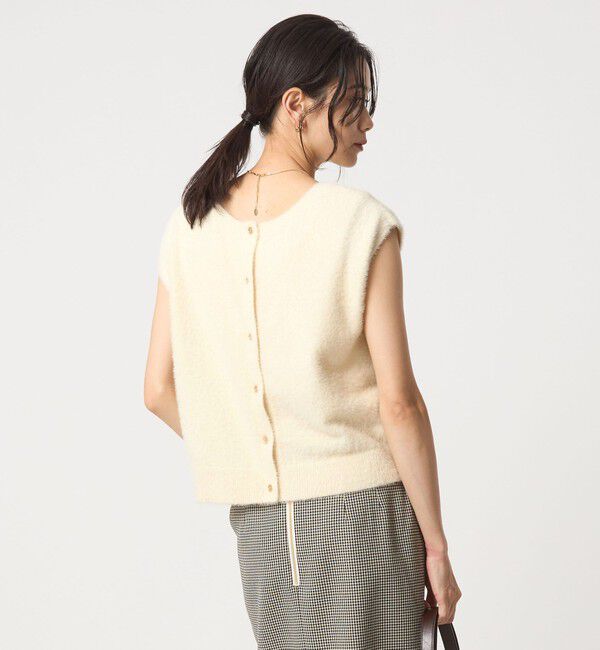 UNITED ARROWS green label relaxing「フラッフフェザー 2WAY フレンチスリーブ ニット -ウォッシャブル-」|ニット・セーター|