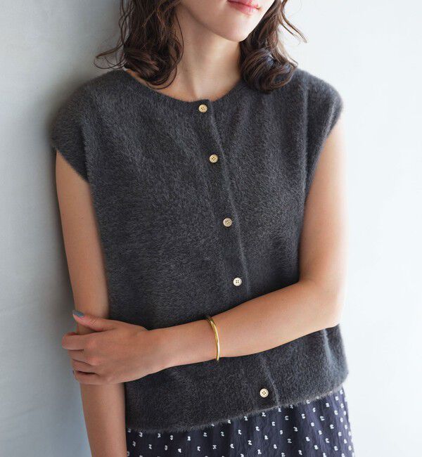 UNITED ARROWS green label relaxing「フラッフフェザー 2WAY フレンチスリーブ ニット -ウォッシャブル-」|ニット・セーター|