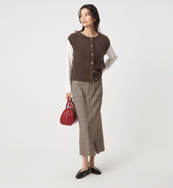 UNITED ARROWS green label relaxing「フラッフフェザー 2WAY フレンチスリーブ ニット -ウォッシャブル-」|ニット・セーター|