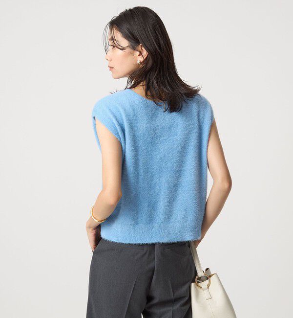 UNITED ARROWS green label relaxing「フラッフフェザー 2WAY フレンチスリーブ ニット -ウォッシャブル-」|ニット・セーター|