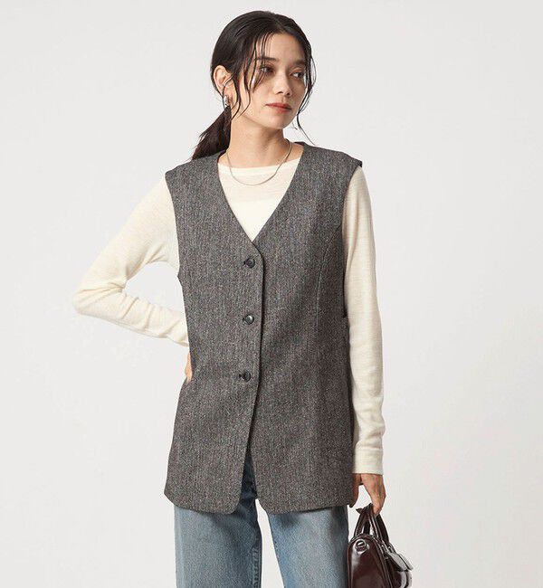 UNITED ARROWS green label relaxing「メランジツイル ジレ -ウォッシャブル-」|ベスト・ジレ|