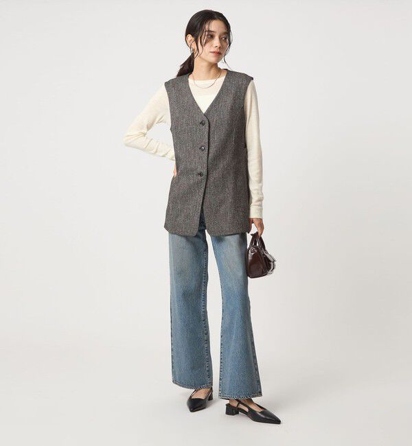 UNITED ARROWS green label relaxing「メランジツイル ジレ -ウォッシャブル-」|ベスト・ジレ|