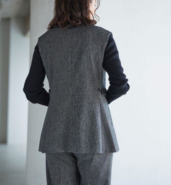 UNITED ARROWS green label relaxing「メランジツイル ジレ -ウォッシャブル-」|ベスト・ジレ|