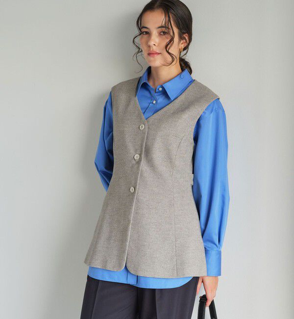 UNITED ARROWS green label relaxing「メランジツイル ジレ -ウォッシャブル-」|ベスト・ジレ|