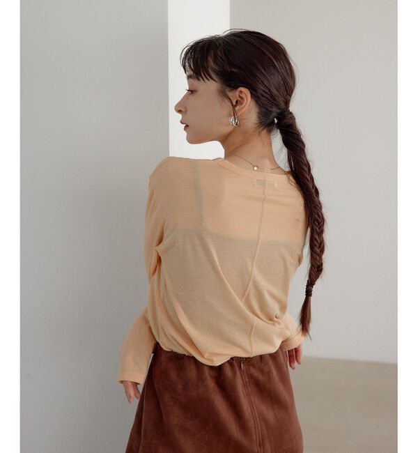 EMMEL REFINES「＜EMMEL REFINES＞EM クルーネック ロングスリーブ Tシャツ」|Tシャツ・カットソー|