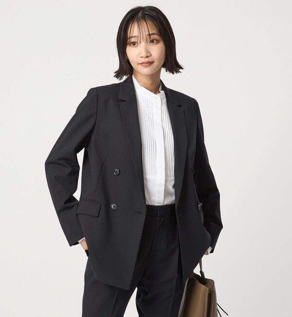 UNITED ARROWS green label relaxing「カチリラ ダブル ジャケット -ウォッシャブル・ストレッチ-」|テーラードジャケット|NAVY