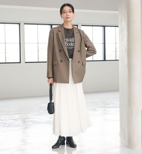 UNITED ARROWS green label relaxing「ホームスパン ダブル ジャケット ストレッチ」|テーラードジャケット|