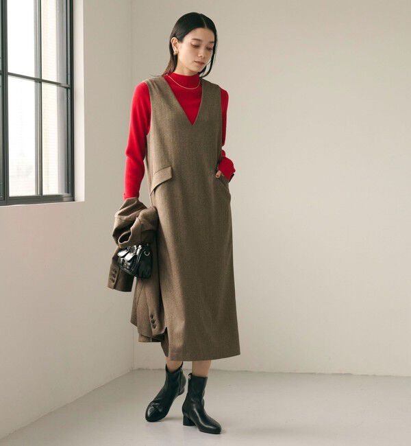 UNITED ARROWS green label relaxing「ホームスパン ジャンパースカート ストレッチ」|ジャンパースカート|