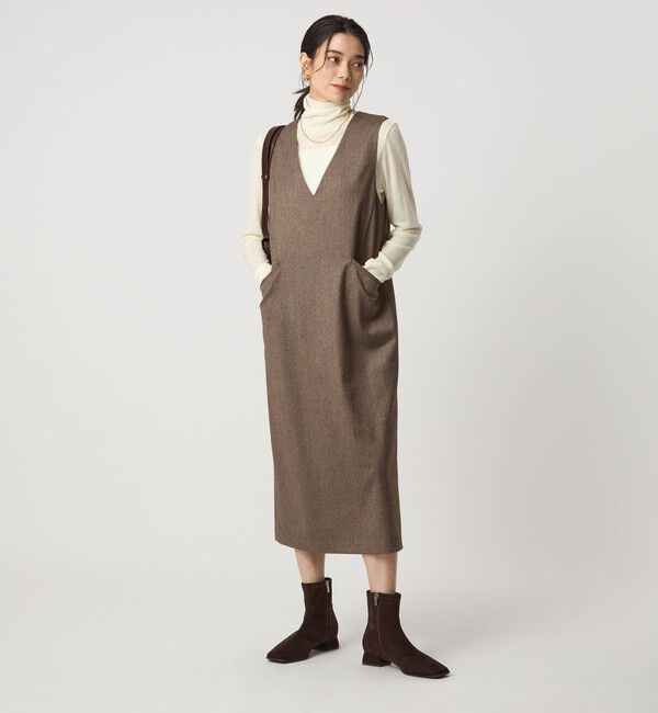 UNITED ARROWS green label relaxing「ホームスパン ジャンパースカート ストレッチ」|ジャンパースカート|