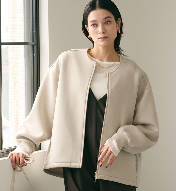 UNITED ARROWS green label relaxing「ダンボール ノーカラー ブルゾン」|ブルゾン・スタジャン|NATURAL