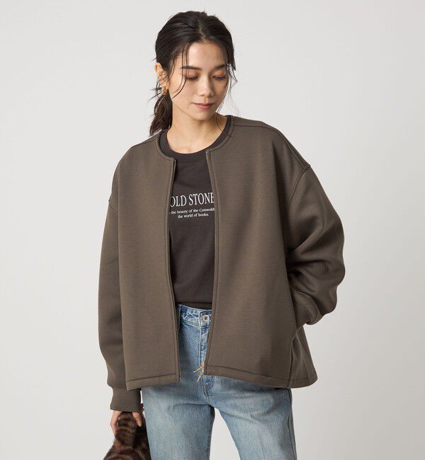 UNITED ARROWS green label relaxing「ダンボール ノーカラー ブルゾン」|ブルゾン・スタジャン|