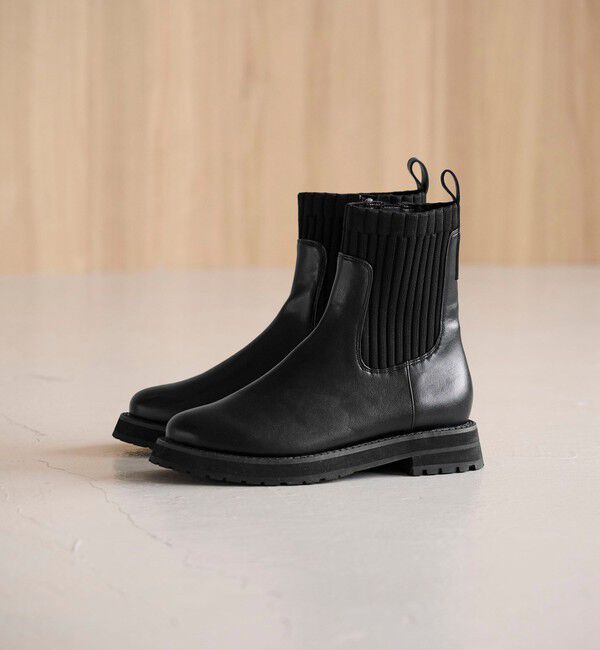 UNITED ARROWS green label relaxing「ストレッチ ショートブーツ 撥水」|ロングブーツ|