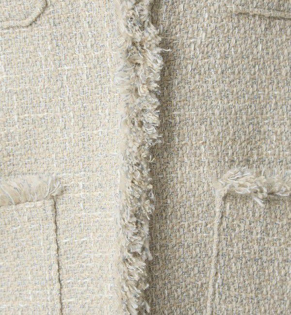 UNITED ARROWS green label relaxing「ミックスツイードライク ポケット ノーカラー ジャケット」|ノーカラージャケット|