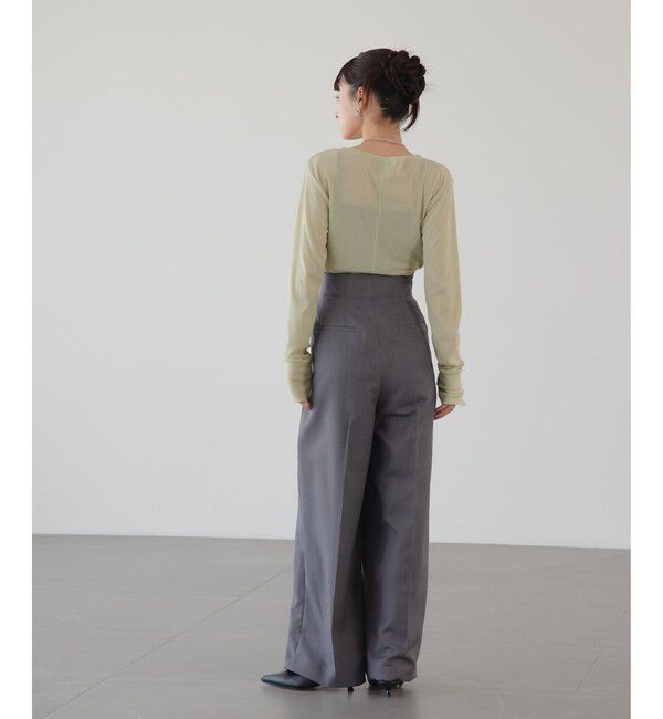 EMMEL REFINES「＜EMMEL REFINES＞EM テレコ ボートネック ロングスリーブ カットソー」|Tシャツ・カットソー|