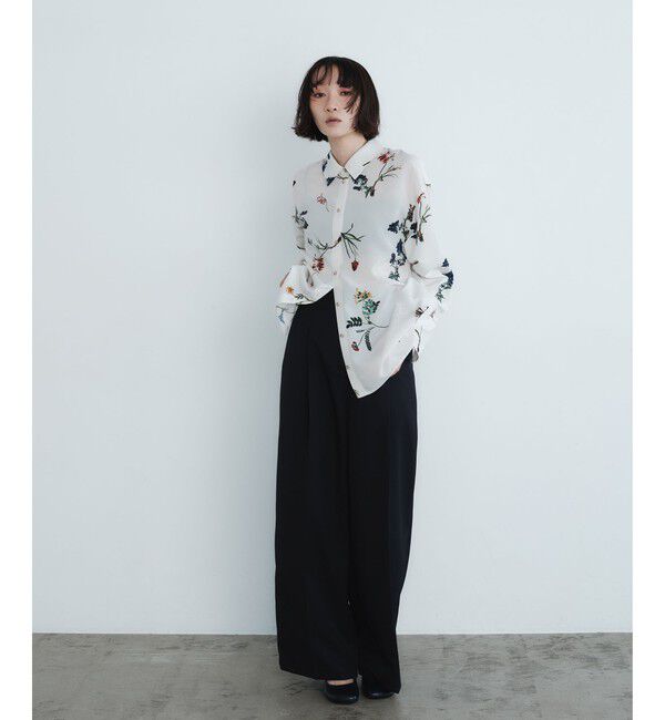 EMMEL REFINES「＜EMMEL REFINES＞EM センタープレス ウエストタチキリ パンツ」|チノ|