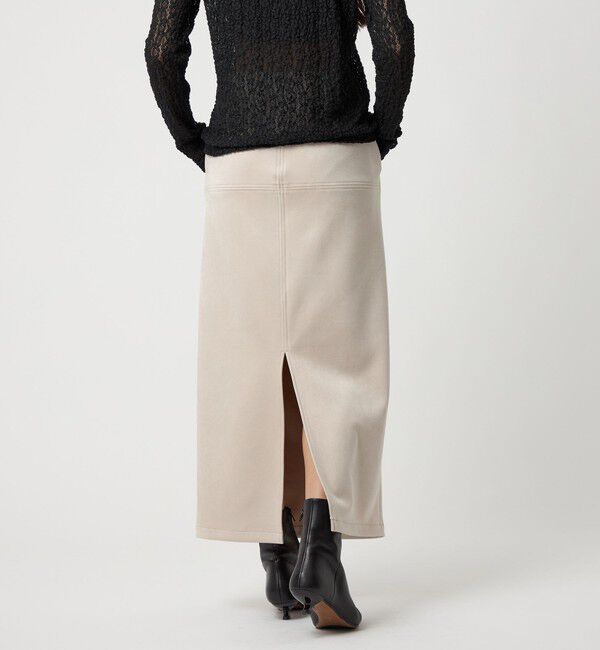 EMMEL REFINES「＜EMMEL REFINES＞EM スウェードライク ステッチ Iラインスカート」|スカート|