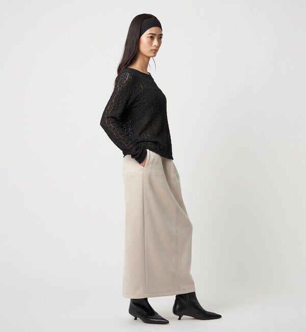 EMMEL REFINES「＜EMMEL REFINES＞EM スウェードライク ステッチ Iラインスカート」|スカート|