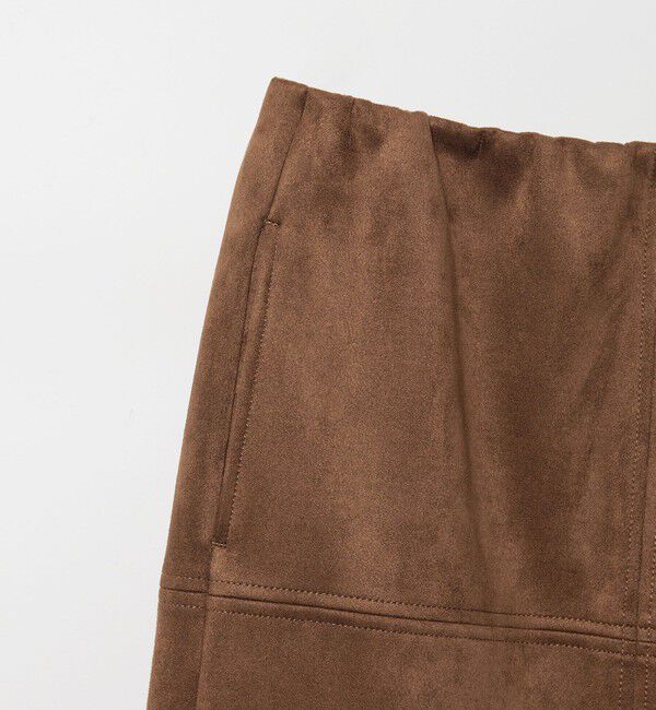 EMMEL REFINES「＜EMMEL REFINES＞EM スウェードライク ステッチ Iラインスカート」|スカート|