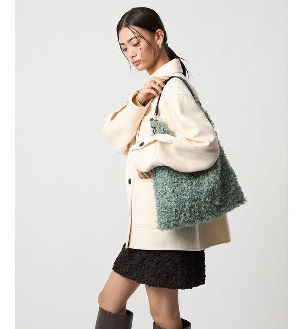 EMMEL REFINES「＜EMMEL REFINES＞EM カーリー フェイクファー １ショルダー トートバッグ」|トートバッグ|