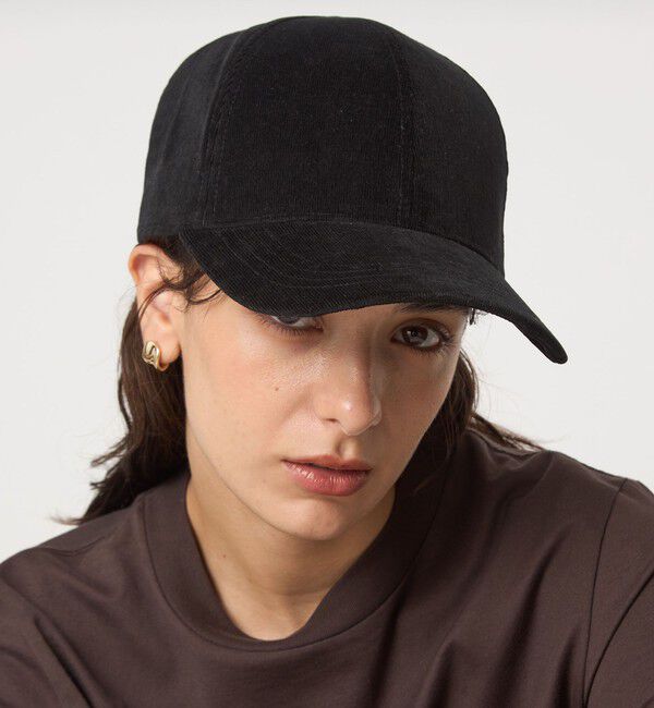 UNITED ARROWS green label relaxing「コーデュロイ キャップ / 帽子 UVカット」|キャップ・キャスケット|BLACK
