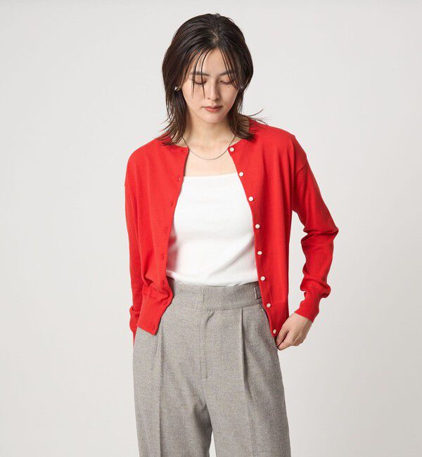 UNITED ARROWS green label relaxing「＜1_OF MINE＞クルーネック ニット カーディガン マシンウォッシャブル」|カーディガン|