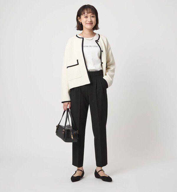 UNITED ARROWS green label relaxing「［size SHORT/TALLあり］ダブルクロス テーパード パンツ ウォッシャブル ストレッチ」|スラックス|