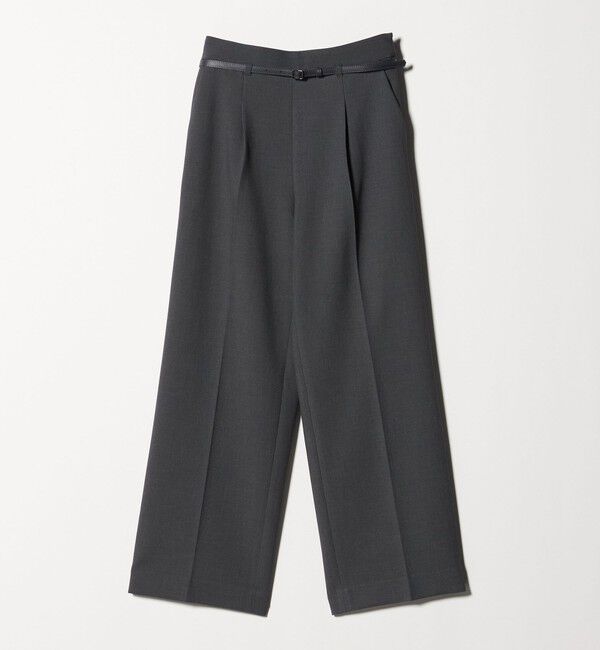 UNITED ARROWS green label relaxing「［size SHORT/TALLあり］ダブルクロス ワイド パンツ ウォッシャブル ストレッチ」|スラックス|