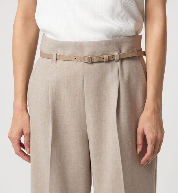 UNITED ARROWS green label relaxing「［size SHORT/TALLあり］ダブルクロス ワイド パンツ ウォッシャブル ストレッチ」|スラックス|