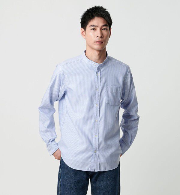 UNITED ARROWS green label relaxing「W/R オックス バンドカラー シャツ」|シャツ・ブラウス|