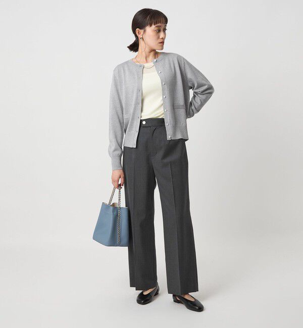 UNITED ARROWS green label relaxing「ラメ クルーネック ニット カーディガン ウォッシャブル」|カーディガン|