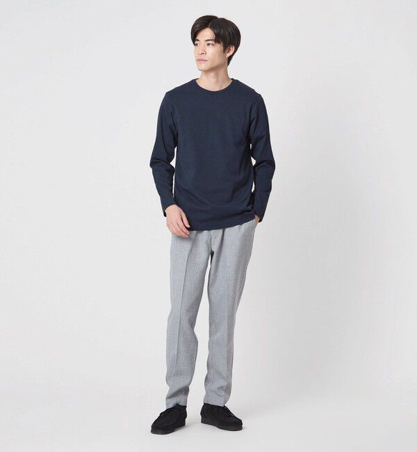 UNITED ARROWS green label relaxing「LONG FIBER COTTON クリア クルーネック 長袖 Tシャツ」|Tシャツ・カットソー|