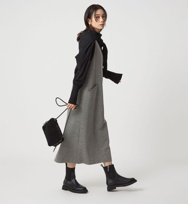 UNITED ARROWS green label relaxing「［size SHORTあり］カルゼ キーネック ジャンパースカート」|ジャンパースカート|