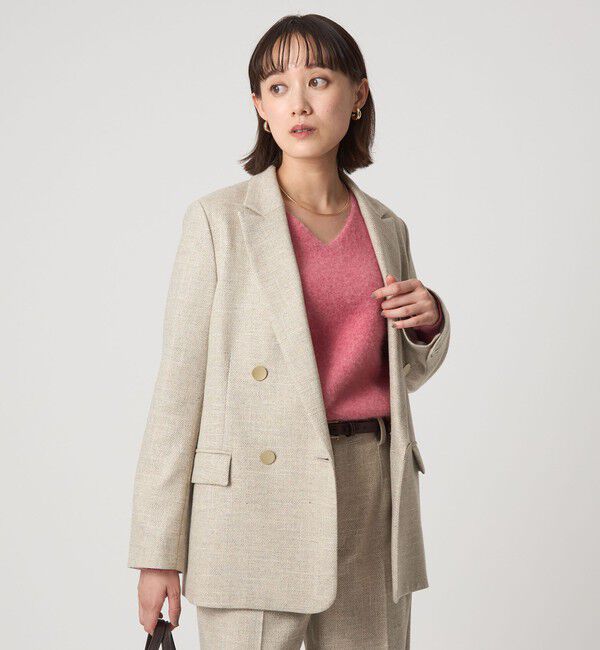 UNITED ARROWS green label relaxing「［size SHORTあり］スラブ ダブル ジャケット」|テーラードジャケット|NATURAL