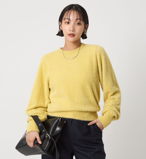 UNITED ARROWS green label relaxing「フラッフ フェザーヤーン ロングスリーブ ニット プルオーバー」|ニット・セーター|