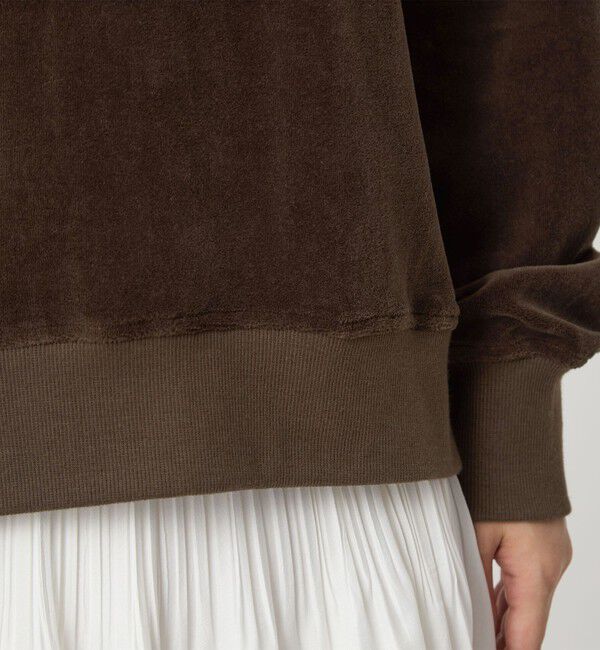 UNITED ARROWS green label relaxing「【WEB限定】＜at ease＞ベロア ハーフジップ プルオーバー」|Tシャツ・カットソー|