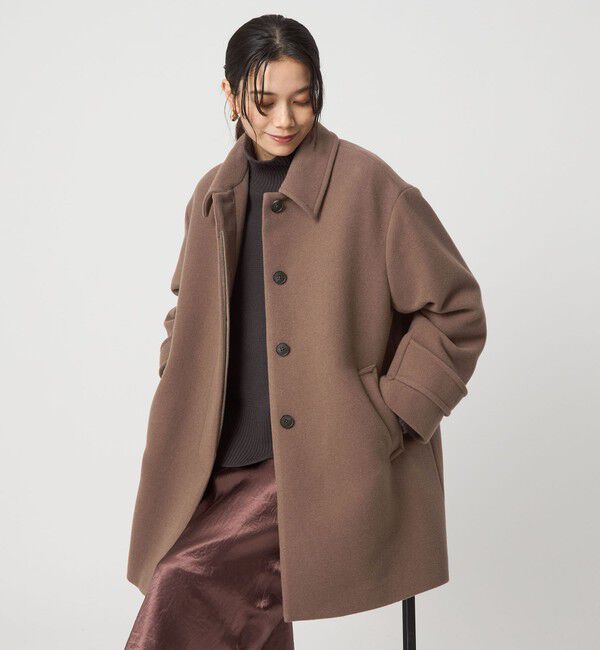 UNITED ARROWS green label relaxing「［size SHORT/TALLあり］SENTDALE WOOL ミドル コート」|ステンカラーコート|