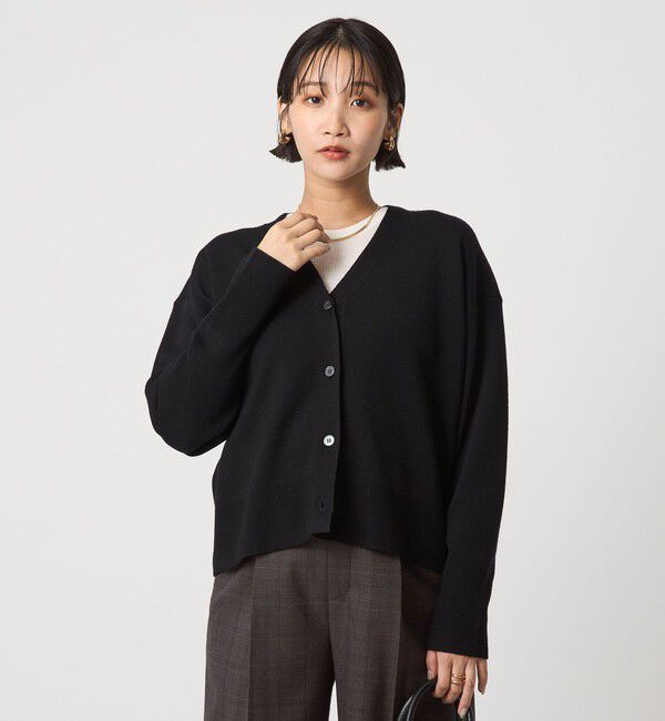 UNITED ARROWS green label relaxing「ウール スムース Vネック カーディガン ウォッシャブル」|カーディガン|