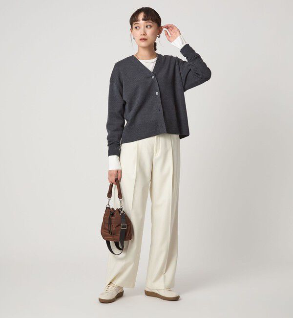 UNITED ARROWS green label relaxing「ウール スムース Vネック カーディガン ウォッシャブル」|カーディガン|