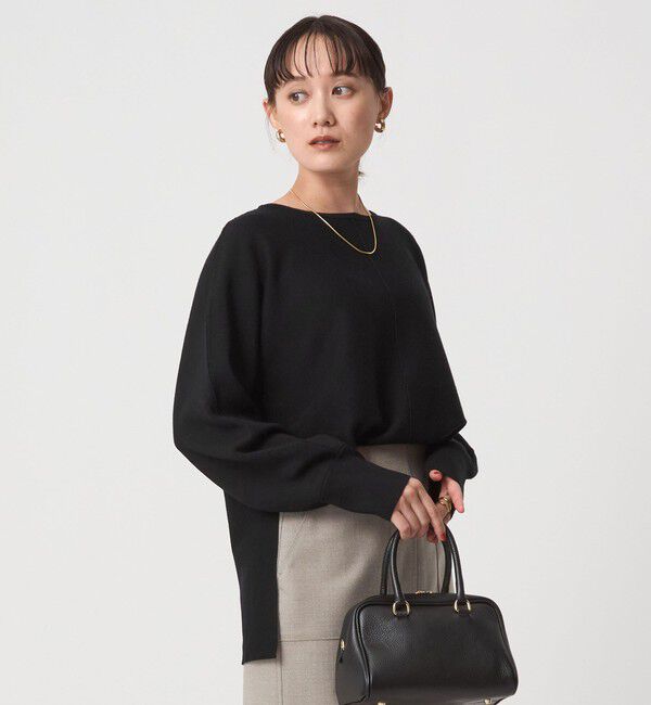 UNITED ARROWS green label relaxing「ウール スムース ワイド ニット プルオーバー ウォッシャブル」|ニット・セーター|