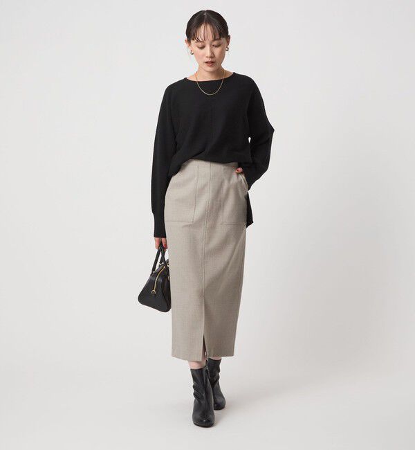 UNITED ARROWS green label relaxing「ウール スムース ワイド ニット プルオーバー ウォッシャブル」|ニット・セーター|