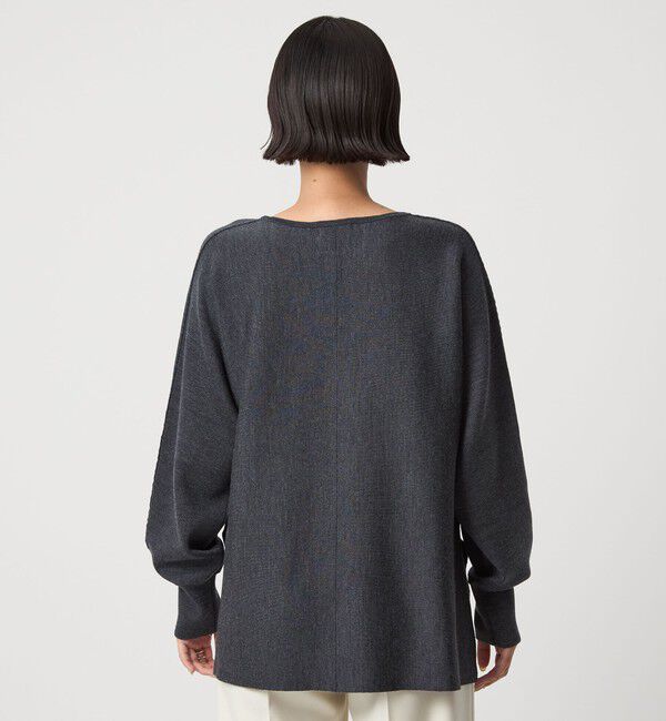 UNITED ARROWS green label relaxing「ウール スムース ワイド ニット プルオーバー ウォッシャブル」|ニット・セーター|