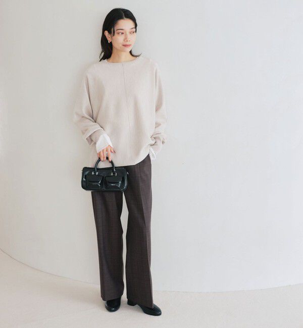 UNITED ARROWS green label relaxing「ウール スムース ワイド ニット プルオーバー ウォッシャブル」|ニット・セーター|