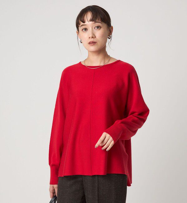 UNITED ARROWS green label relaxing「ウール スムース ワイド ニット プルオーバー ウォッシャブル」|ニット・セーター|