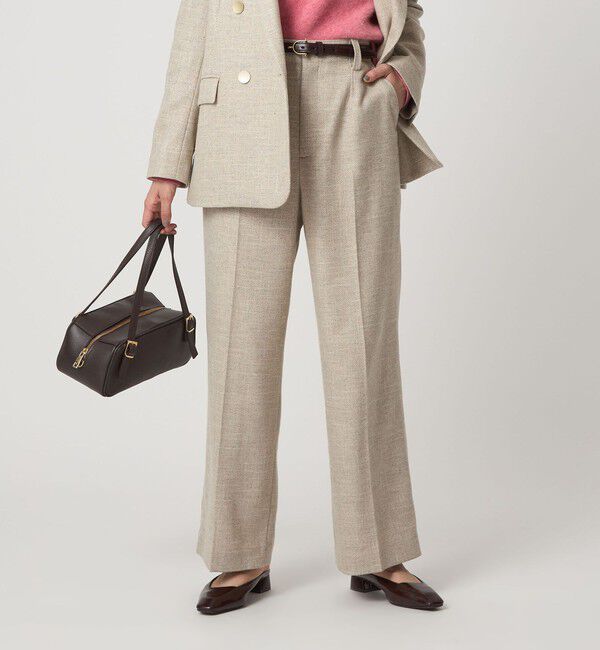 UNITED ARROWS green label relaxing「［size SHORT/TALLあり］スラブ ワイド ストレート パンツ」|スラックス|