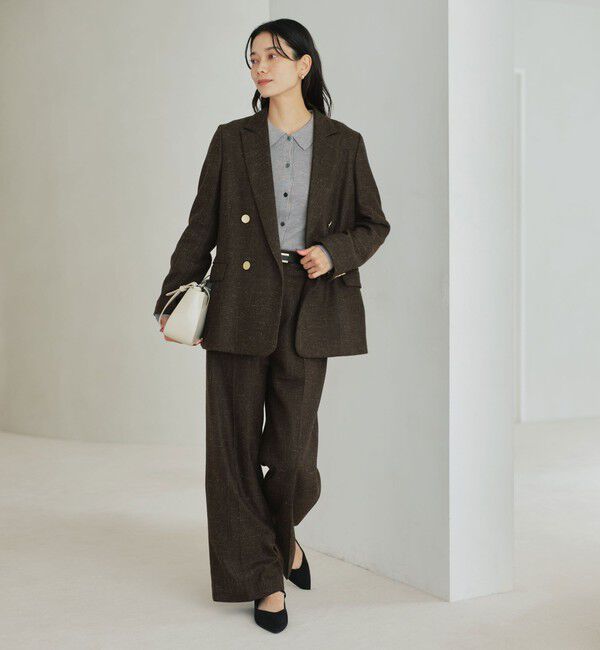 UNITED ARROWS green label relaxing「［size SHORT/TALLあり］スラブ ワイド ストレート パンツ」|スラックス|