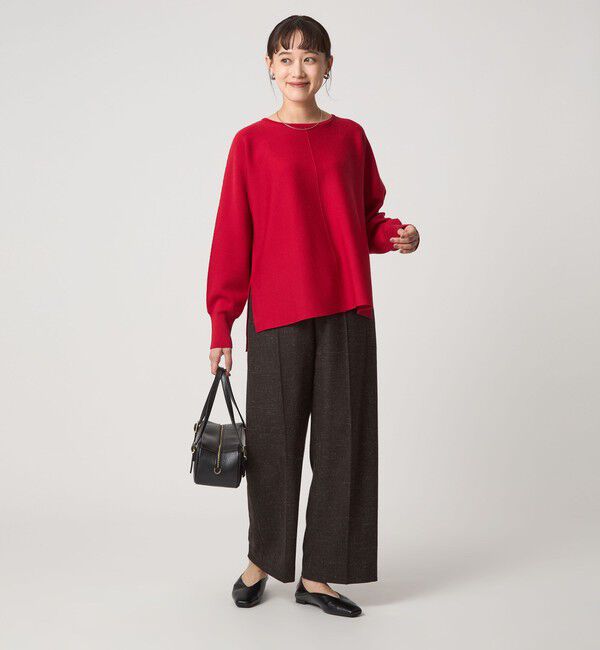 UNITED ARROWS green label relaxing「［size SHORT/TALLあり］スラブ ワイド ストレート パンツ」|スラックス|